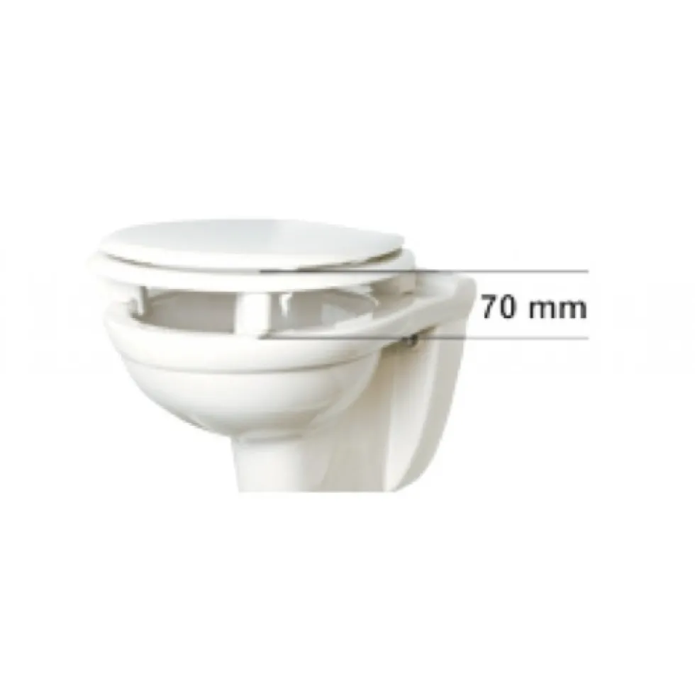 Abattant double rehaussé de 70 mm - blanc - Tradition OLFA