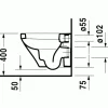 Abattant suspendue amovible - frein de chute - Durastyle Compact DURAVIT