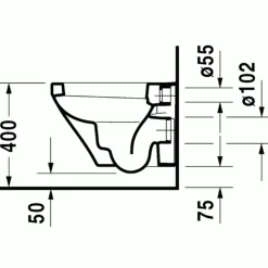 Abattant suspendue amovible - frein de chute - Durastyle Compact DURAVIT