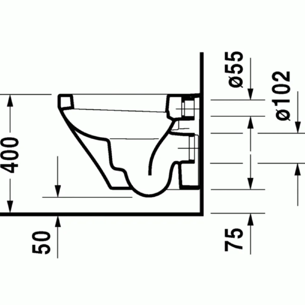 Abattant suspendue amovible - frein de chute - Durastyle Compact DURAVIT