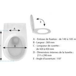 Abattant universel thermodur - Estérel Classic SIAMP