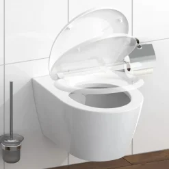 Abattant WC blanc en Duroplast avec frein de chute et déclipsable SCHÜTTE