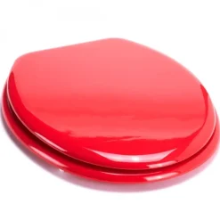 Abattant WC - MDF - Charnières Inox - CLEO - Rouge MSV