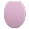 Abattant WC - MDF - Charnières Inox - CLEO - Rose Poudré MSV