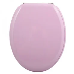 Abattant WC - MDF - Charnières Inox - CLEO - Rose Poudré MSV