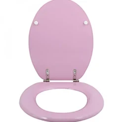 Abattant WC - MDF - Charnières Inox - CLEO - Rose Poudré MSV
