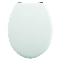 Abattant WC - MDF - Charnières Inox - Blanc MSV