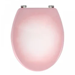 Abattant WC - MDF - Charnières Inox - Rose MSV