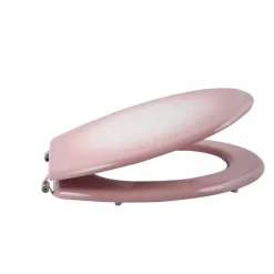 Abattant WC - MDF - Charnières Inox - Rose MSV