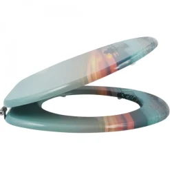 Abattant WC - MDF - Charnières Inox - SUNSET BELLIO - Multicolor MSV