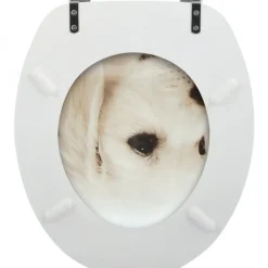 Abattant WC - MDF - Charnières Inox - DOG NAING - Beige MSV