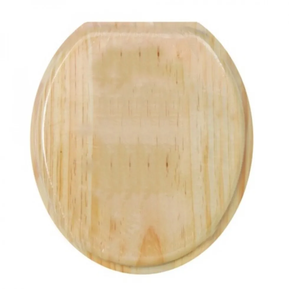 Abattant WC - MDF - Charnières PS - Décor Pin - Beige MSV