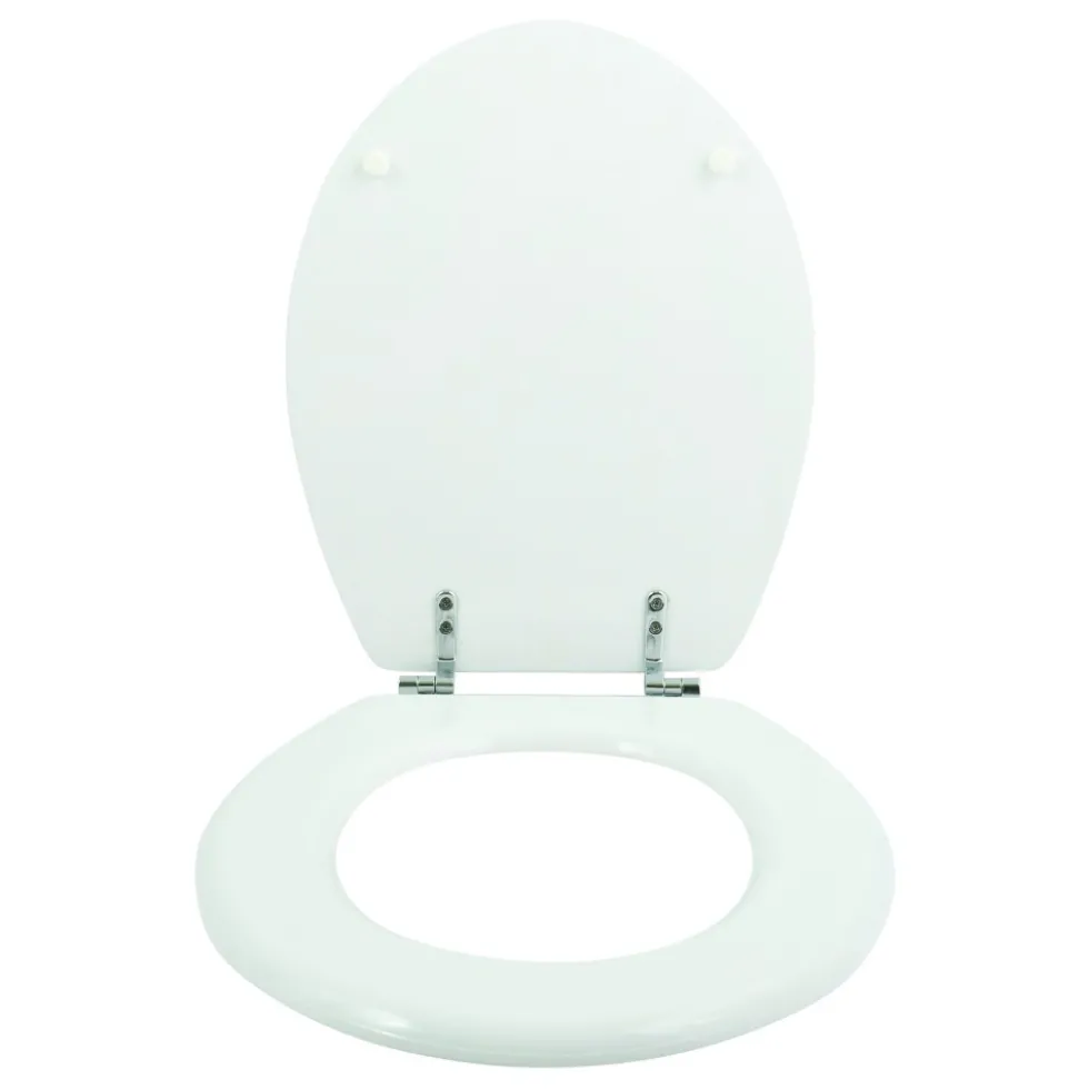 Abattant WC - MDF - Charnières zinc - Blanc MSV