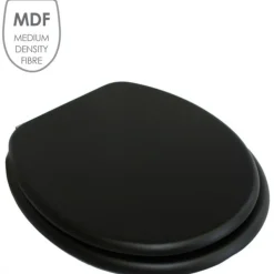 Abattant WC - MDF - Noir Mat MSV