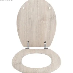 Abattant Wc - MDF - Style Parquet Clair - Charnières inox MSV