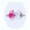 Abattant WC - Polypropylène - Charnières PS - Blanc et Rose MSV