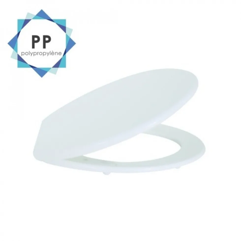 Abattant WC Polypropylène Charnières PS - Blanc MSV