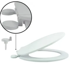 Abattant WC - Polypropylène - Charnières PS - Blanc MSV