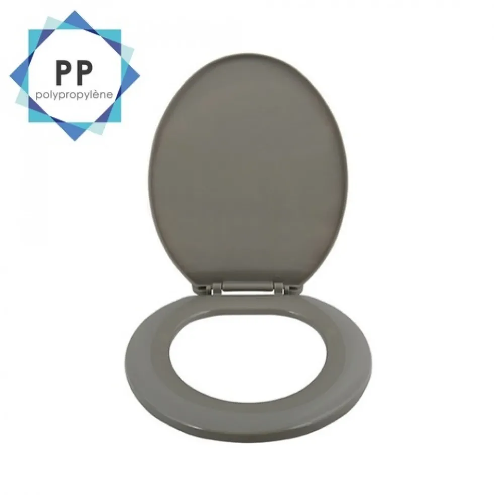 Abattant WC - Polypropylène - Charnières PS - Taupe MSV