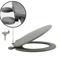 Abattant WC - Polypropylène - Charnières PS - Taupe MSV