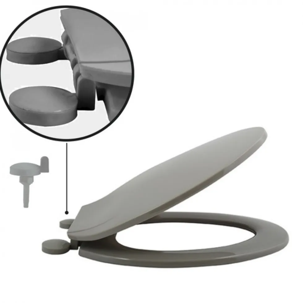 Abattant WC - Polypropylène - Charnières PS - Taupe MSV