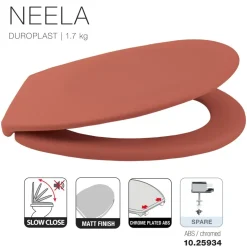 Abattant WC - Themodur - avec Frein de chute - NEELA - Terracotta mat SPIRELLA