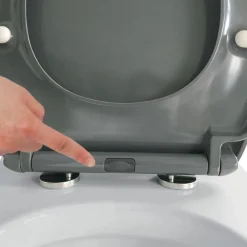 Abattant WC - Thermodur - avec Frein de chute - Easy Clip - Gris SPIRELLA
