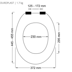 Abattant WC - Thermo dur - avec Frein de chute - NEELA - Noir mat SPIRELLA