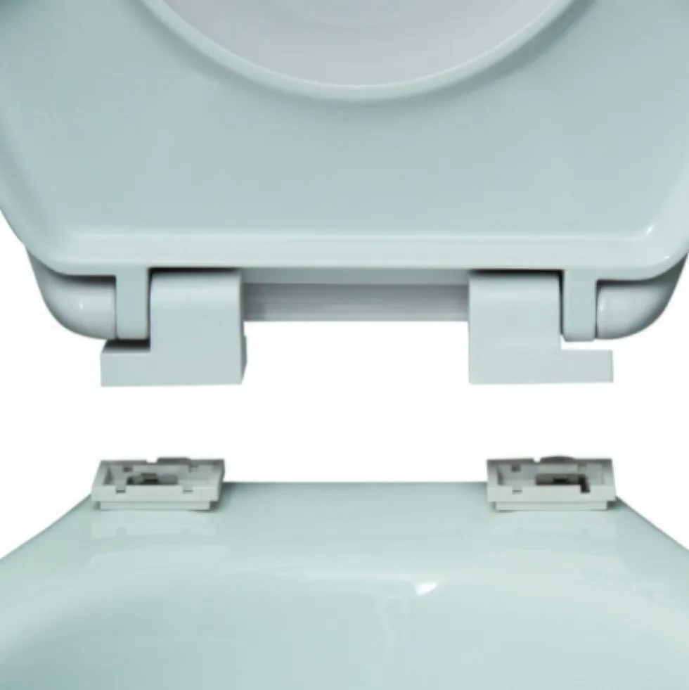 Abattant WC - Thermodur - Charnières PS - SEAUVILLE - Gris et Blanc MSV