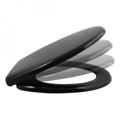 Abattant WC - Thermodur - Charnières Inox - Easy Clip - Noir SPIRELLA