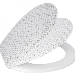 Abattant WC - Thermodur - Charnières Inox - MOZAIK - Beige MSV