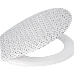 Abattant WC - Thermodur - Charnières Inox - MOZAIK - Beige MSV