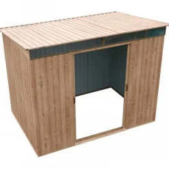 Abri de jardin métal imitation bois Skylight - 4,84m² - kit ancrage inclus DURAMAX