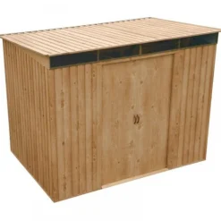 Abri de jardin métal imitation bois Skylight - 4,84m² - kit ancrage inclus DURAMAX