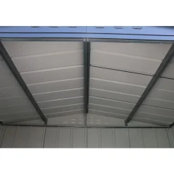 Abri de jardin métal imitation bois - 7,75m² - kit ancrage inclus DURAMAX