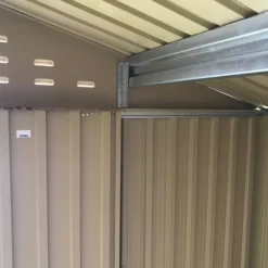 Abri de jardin métal imitation bois - 7,75m² - kit ancrage inclus DURAMAX