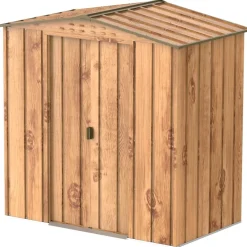 Abri de jardin métal imitation bois - 2,47m² - kit ancrage inclus DURAMAX