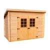 Abri de jardin - 1 pente - madriers massifs 20 mm - CH 3019.02 N HABRITA