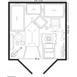 Abri de jardin polyéthylène Modern - 4,88m² - plancher inclus SUNCAST