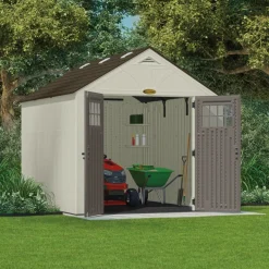 Abri de jardin polyéthylène Woodgrain - 7,90m² - plancher inclus SUNCAST