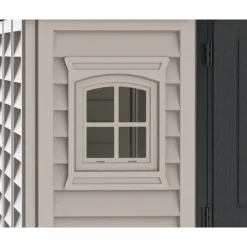 Abri de jardin PVC Apex + kit de fondation - kit 2 fenêtre - 2 puits de lumière - 8,05 m² DURAMAX