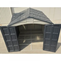 Abri de jardin PVC Apex + kit de fondation - kit 2 fenêtre - 2 puits de lumière - 8,05 m² DURAMAX