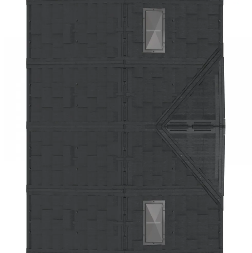 Abri de jardin PVC Apex + kit de fondation - kit 2 fenêtre - 2 puits de lumière - 8,05 m² DURAMAX