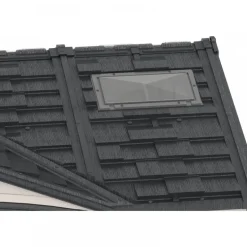 Abri de jardin PVC Apex + kit de fondation - kit 2 fenêtre - 2 puits de lumière - 8,05 m² DURAMAX