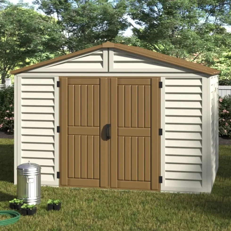 Abri de jardin PVC Woodbridge + kit de fondation et kit 1 fenêtre - 10,56 m² DURAMAX