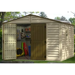 Abri de jardin PVC Woodbridge + kit de fondation et kit 1 fenêtre - 10,56 m² DURAMAX