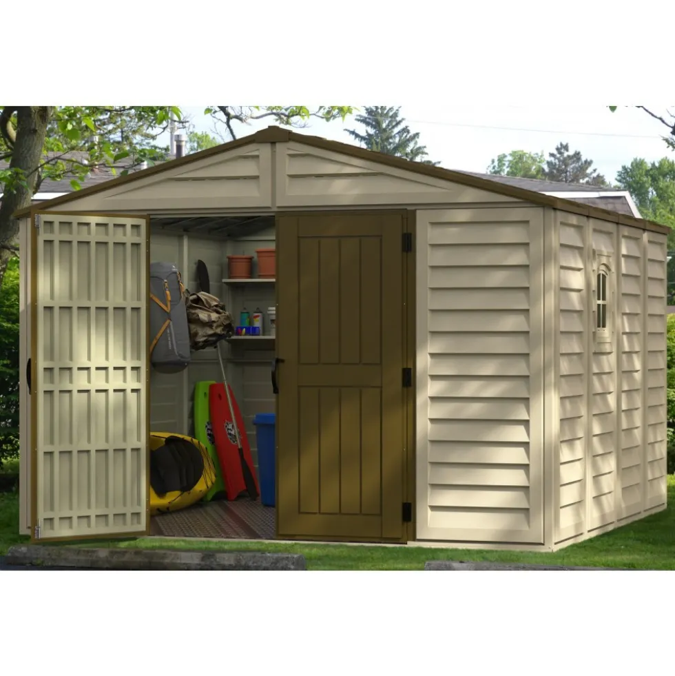 Abri de jardin PVC Woodbridge + kit de fondation et kit 1 fenêtre - 10,56 m² DURAMAX