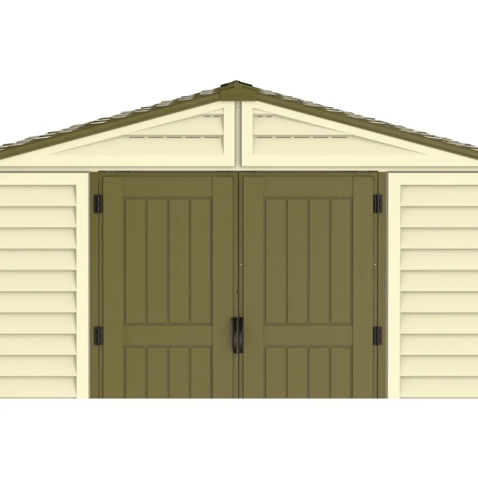 Abri de jardin PVC Woodbridge + kit de fondation et kit 1 fenêtre - 10,56 m² DURAMAX