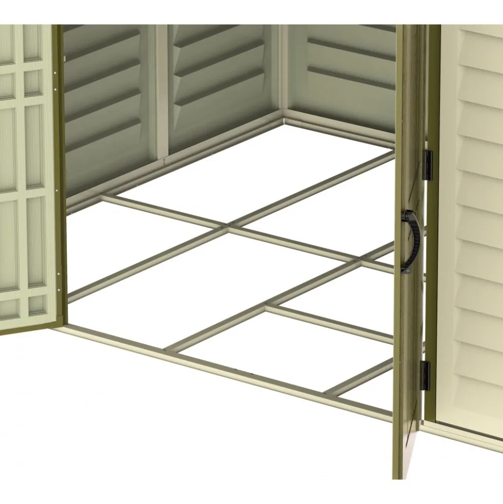 Abri de jardin PVC Woodbridge + kit de fondation et kit 1 fenêtre - 10,56 m² DURAMAX
