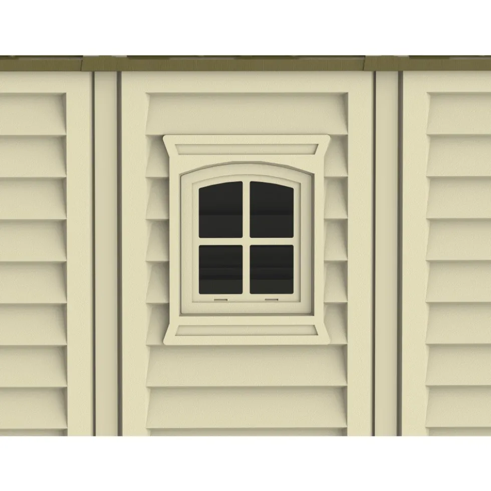 Abri de jardin PVC Woodbridge + kit de fondation et kit 1 fenêtre - 10,56 m² DURAMAX